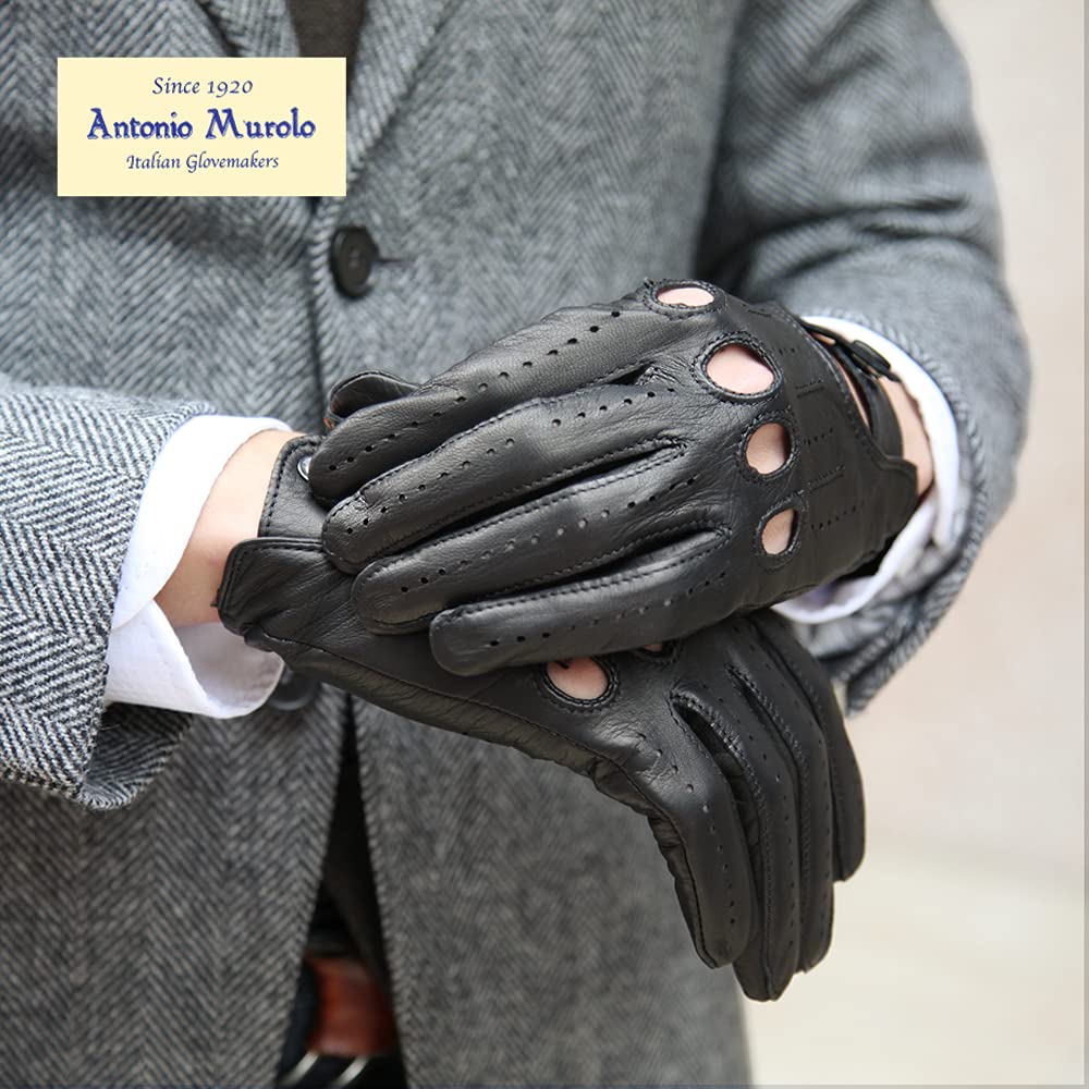 アントニオムローロ　イタリア製ニット×ナッパ革　ロング手袋 Amazon | (アントニオ・ムローロ) Antonio Muroloイタリア製本革